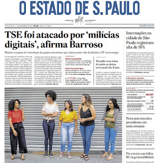 Leia o Jornal o Jornal estadão do dia 17.11.2020