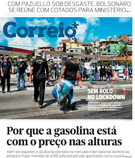 Leia o jornal Correio da Bahia do dia 15.03.2021