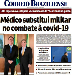 Leia o jornal Correio Braziliense do dia 16.03.2021