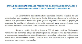 Rui Costa assina carta pedindo auxílio emergencial de R$ 600