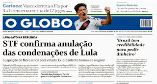 Leia o Jornal O Globo do dia 16.04.2021