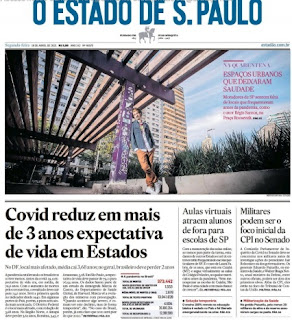 Leia o Jornal Estadão dia 19.04.2021