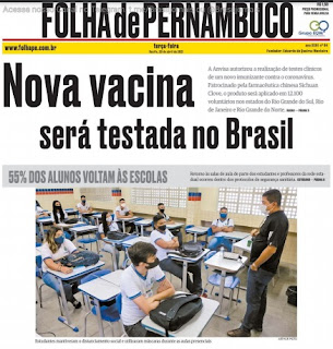 Leia o Jornal Folha do Estado de Pernambuco do dia 20.04.2021