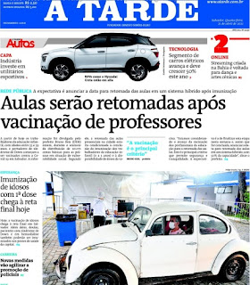 Leia o Jornal A Tarde dia 21.04.2021