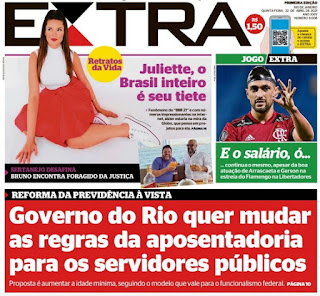 Leia o Jornal Extra dia 22.04.2021