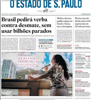 Leia o Jornal Estadão dia 22.04.2021