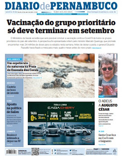 Leia o Jornal Diário de Pernambuco dia 22.04.2021