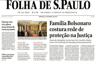 Leia o Jornal Folha de São Paulo dia 25.04.2021