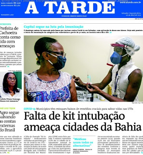  Leia o Jornal A Tarde dia 26.04.2021
