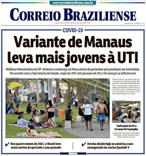 Leia o Jornal Correio Braziliense dia 26.04.2021