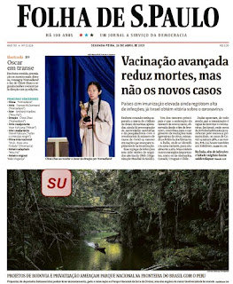  Leia o Jornal Folha de São Paulo dia 26.04.2021