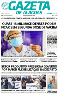Leia o Jornal Gazeta de Alagoas dia 27.04.2021
