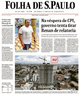 Leia o Jornal Folha de São Paulo dia 27.04.2021