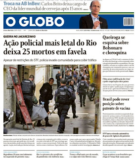 Leia o Jornal o Jornal O Globo do dia 07.05.2021