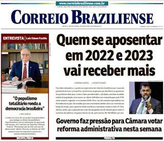 Leia o Jornal o Jornal Correio Braziliense do dia 10.05.2021