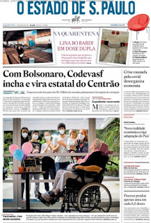 Leia o Jornal Estadão do dia 10.05.2021