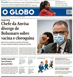 Leia o Jornal O Globo do dia 12.05.2021