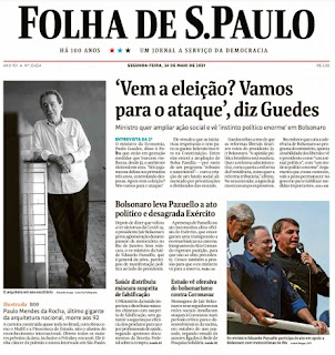 Leia o Jornal Folha de São Paulo do dia 24.05.2021