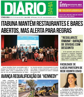 Leia o Jornal Diário da Bahia do dia 28.05.2021