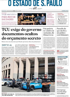 Leia o Jornal Estadão do dia 28.05.2021