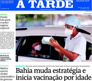Leia o Jornal A Tarde do dia 03.06.2021