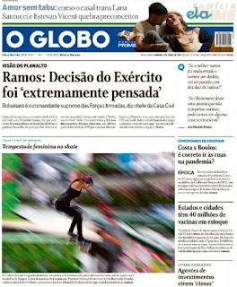 Leia o Jornal O Globo do dia 06.06.2021