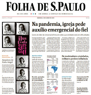Leia o Jornal Folha de São Paulo do dia 06.06.2021