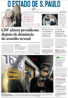 Leia o Jornal Estadão do dia 07.06.2021