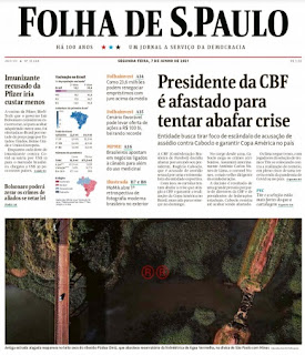 Leia o Jornal Folha de São Paulo do dia 07.06.2021
