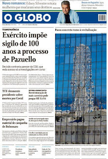 Leia o Jornal O Globo do dia 08.06.2021