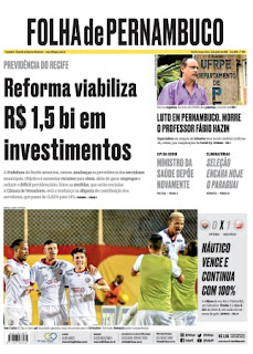 Leia o Jornal Folha de Pernambuco do dia 08.06.2021