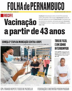 Leia o Jornal Folha de Pernambuco dia 10.06.2021