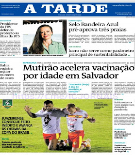 Leia o Jornal A tarde dia 10.06.2021