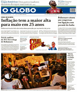 Leia o Jornal O Globo dia 10.06.2021