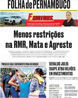 Leia o Jornal Folha de Pernambuco dia 11.06.2021