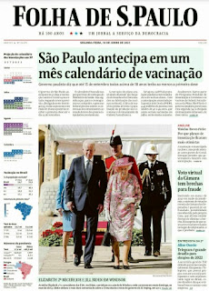 Leia o Jornal Folha de São Paulo dia 14.06.2021