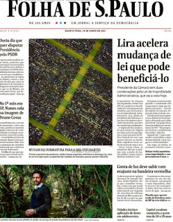 Leia o Jornal Folha de São Paulo do dia 16.06.2021