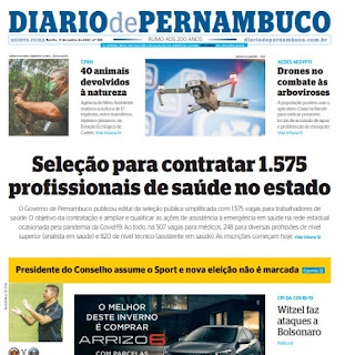 Leia o Jornal Diário de Pernambuco do dia 17.06.2021