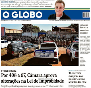 Leia o Jornal O Globo do dia 17.06.2021