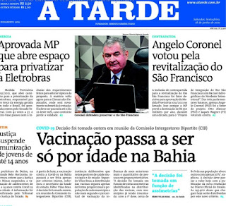 Leia o Jornal A Tarde do dia 27.04.2021
