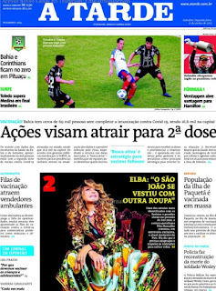 Leia o Jornal A Tarde do dia 21.06.2021
