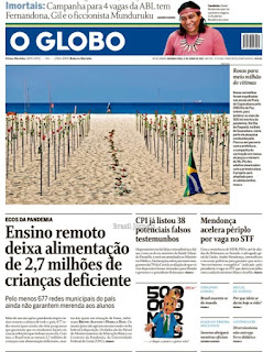 Leia o Jornal O Globo do dia 21.06.2021