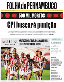 Leia o Jornal Folha de Pernambuco do dia 21.06.2021