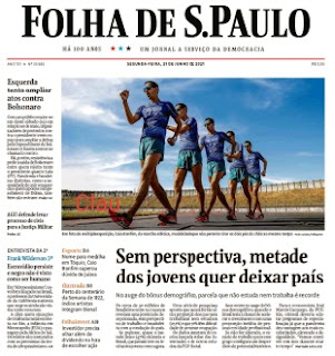 Leia o Jornal Folha de São Paulo do dia 21.06.2021