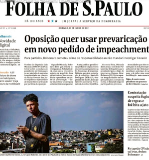 Leia o Jornal Folha de São Paulo do dia 27.06.2021