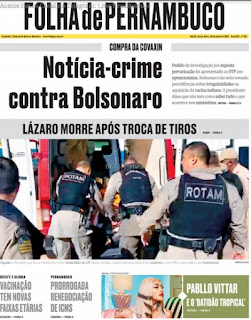 Leia o Jornal Folha de Pernambuco do dia 29.06.2021
