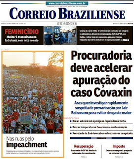 Leia o Jornal Correio Braziliense do dia 04.07.2021
