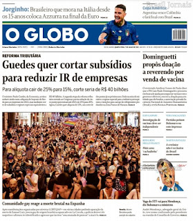 Leia o Jornal O Globo do dia 07.07.2021