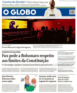 Leia o Jornal O Globo do dia 13.07.2021