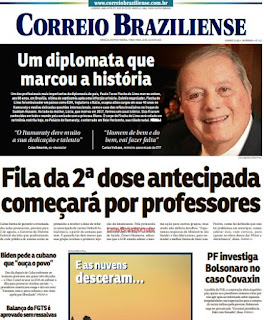 Leia o Jornal Correio Braziliense do dia 13.07.2021